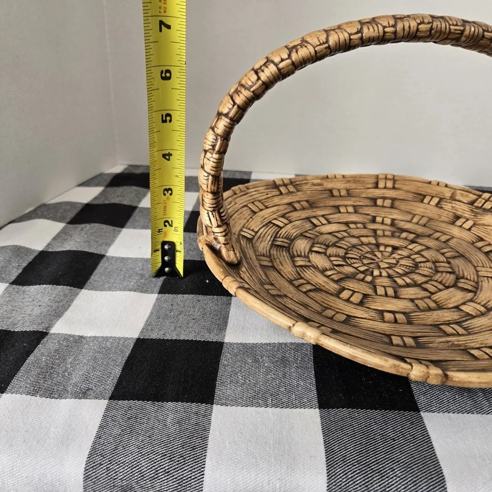 Ceramic Weave Textured Basket Spring‎ Easter Decor 12